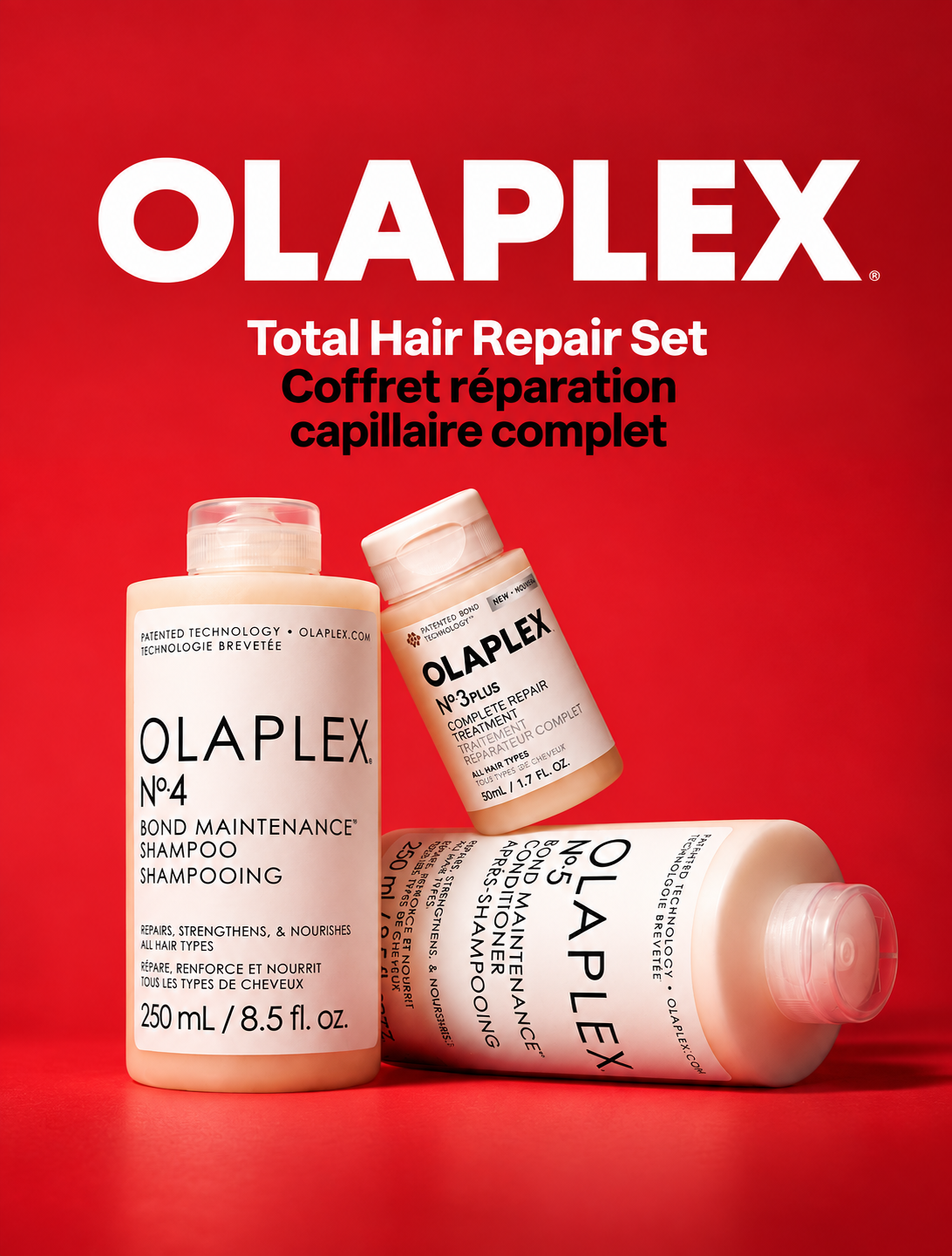 Total Hair Repair Set - N°3Plus 50ml + N°4 250ml + N°5 250ml